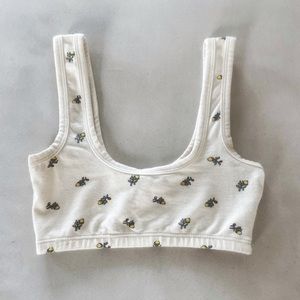 Arq WIDE-STRAP BRA in yellow calico